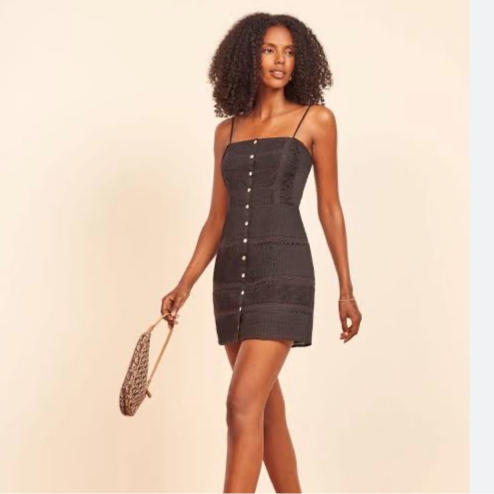 Reformation Vinnie Dress in Black size 0